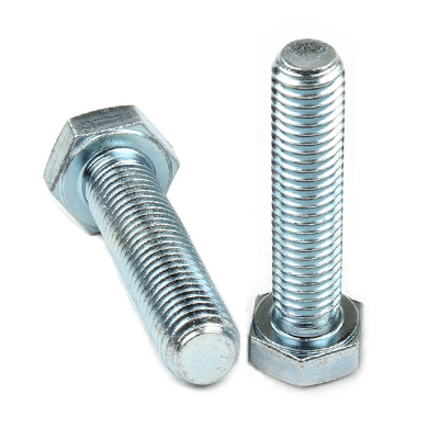 工業(yè)熊碳鋼8.8級藍白鋅外六角全牙螺栓GB5783