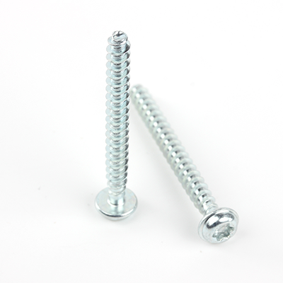 工業(yè)熊10B21碳鋼環(huán)保藍(lán)白鋅(48/72h)梅花盤(pán)頭帶墊平尾塑膠件專用自攻釘Q/GYX